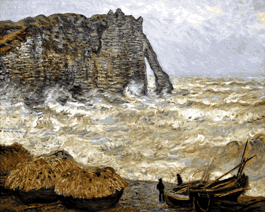 Claude Monet PD (165) -  Stormy Sea in Étretat - Van-Go Paint-By-Number Kit