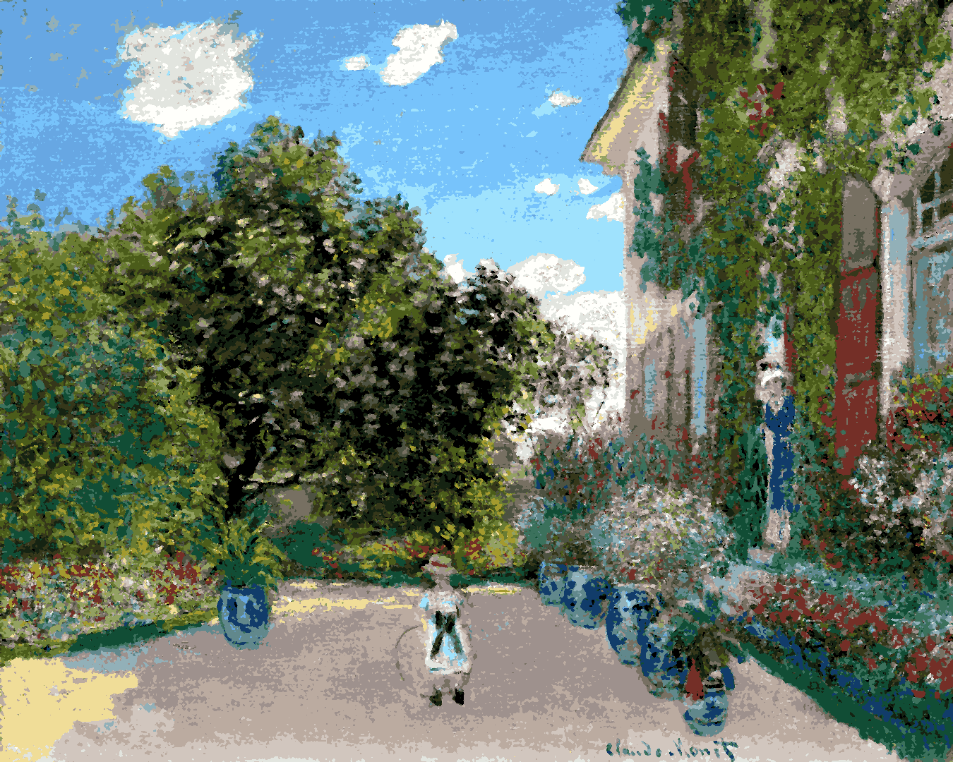 Claude Monet PD (169) -  The Artist's House at Argenteuil - Van-Go Paint-By-Number Kit