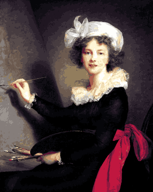 Famous Portraits (16) - Élisabeth Louise Vigée-LeBrun, Self-Portrait - Van-Go Paint-By-Number Kit