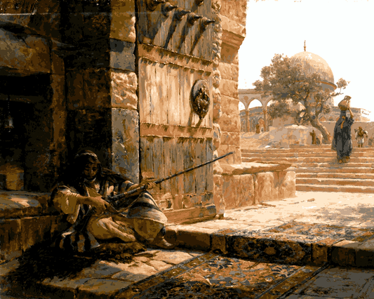 Jerusalem Collection PD (16) - Sentinel At The Entrance To The Temple Mount - Van-Go Paint-By-Number Kit