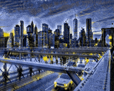 Brooklyn Bridge, Manhattan Collection - Starry Night (16) - Van-Go Paint-By-Number Kit