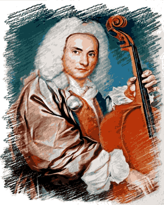 Cello Collection PD (16) - Portrait of a Cellist by Giacomo Ceruti - Van-Go Paint-By-Number Kit