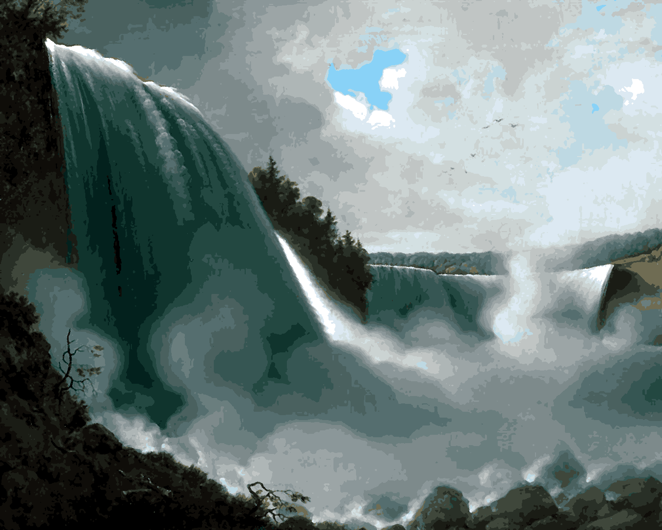 Niagara Falls Collection PD (16) - from American Side' by John Vanderlyn - Van-Go Paint-By-Number Kit