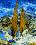 Vincent Van Gogh OD (171) - Two Poplars in the Alpilles near Saint-Rémy - Van-Go Paint-By-Number Kit