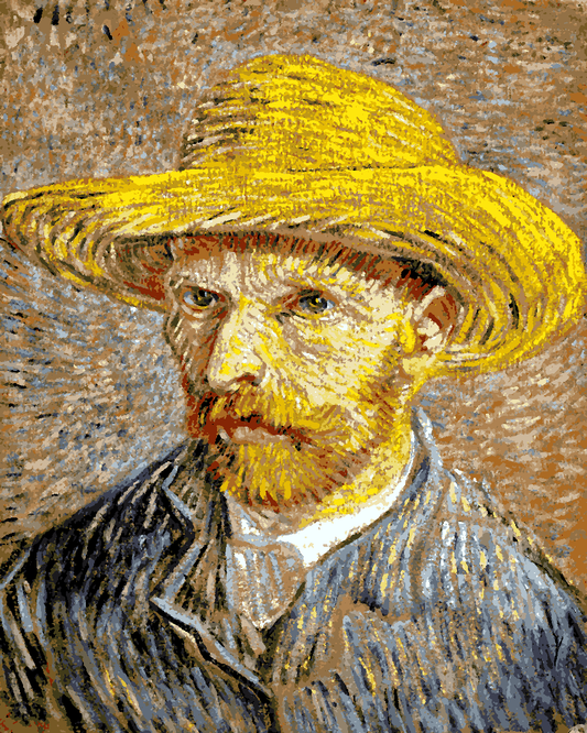 Vincent Van Gogh PD (172) - Self-Portrait with Straw Hat - Van-Go Paint-By-Number Kit