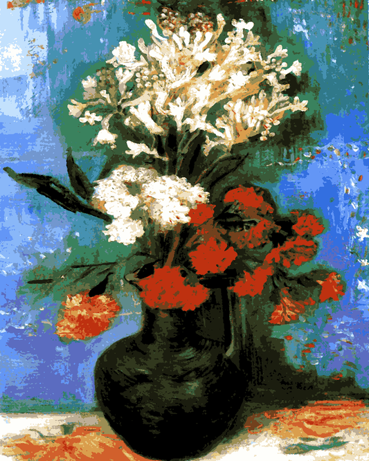 Vincent Van Gogh PD (174) - Vase with Carnations and Other Flowers - Van-Go Paint-By-Number Kit
