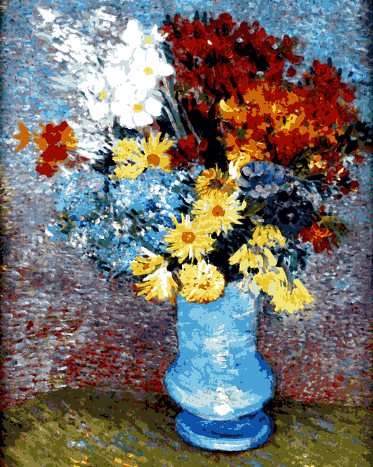 Vincent Van Gogh PD (176) - Vase with daisies and anemones - Van-Go Paint-By-Number Kit