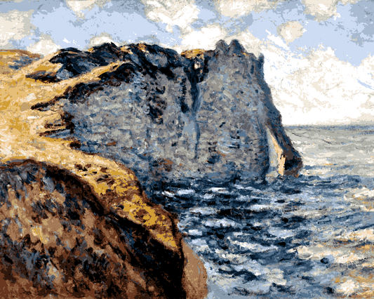 Claude Monet PD (177) - The Cliff of Aval, Etrétat - Van-Go Paint-By-Number Kit