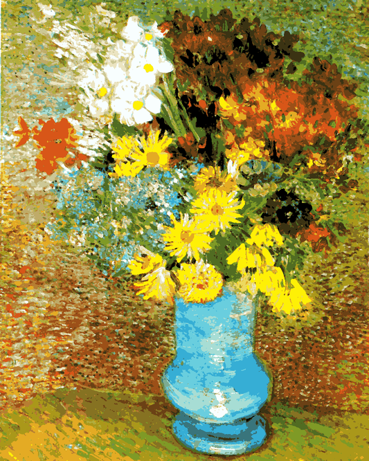 Vincent Van Gogh PD (177) - Vase with daisies and anemones - Van-Go Paint-By-Number Kit