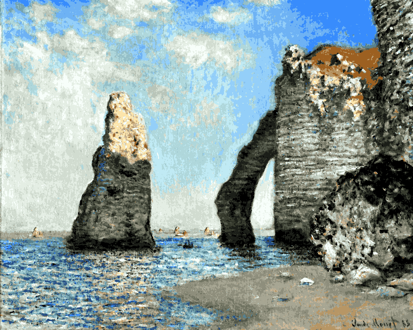 Claude Monet PD (178) - The Cliffs at Étretat - Van-Go Paint-By-Number Kit