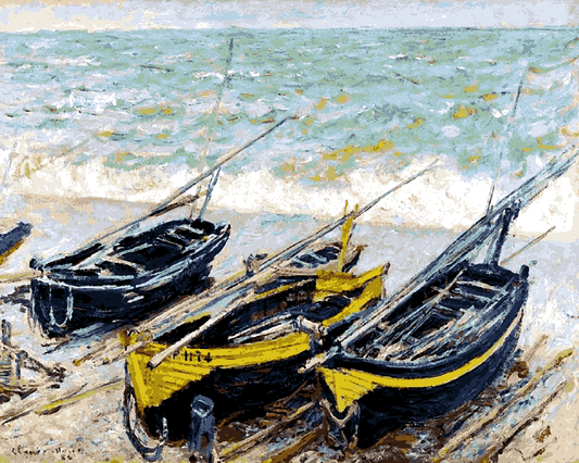 Claude Monet PD (17) - Boats on the Pebbles - Van-Go Paint-By-Number Kit