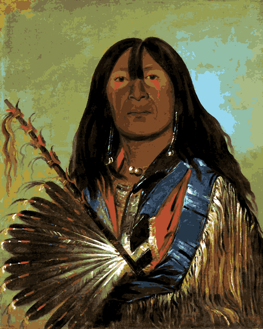 Native Americans Collection PD (17) - The Dog, Chief of the Bad Arrow Points Band - Van-Go Paint-By-Number Kit