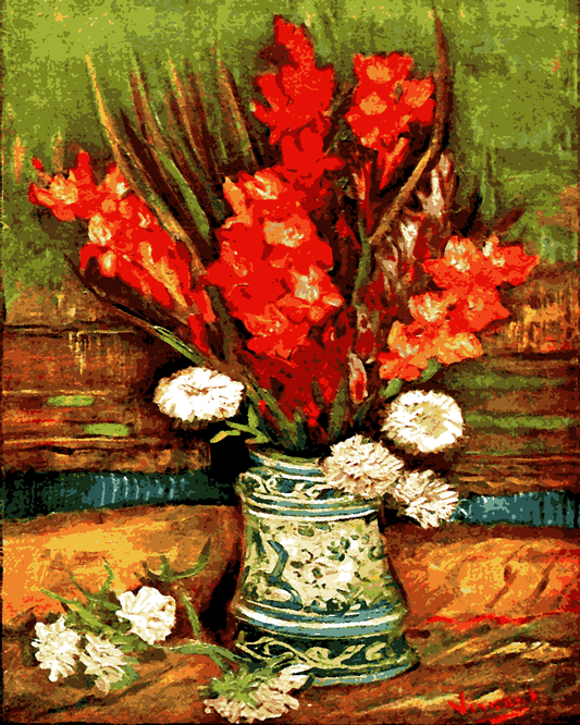 Vincent Van Gogh PD (181) - Vase with Red Gladioli - Van-Go Paint-By-Number Kit