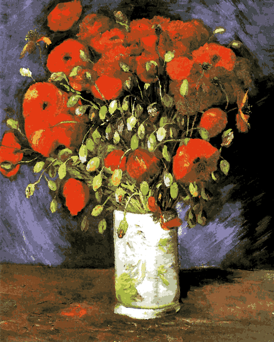 Vincent Van Gogh PD (183) - Vase with Red Poppies - Van-Go Paint-By-Number Kit
