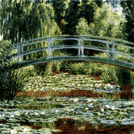 Claude Monet PD (185) - The Japanese Footbridge and the Water Lily Pool, Giverny - Van-Go Paint-By-Number Kit