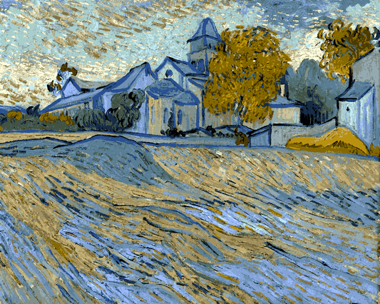 Vincent Van Gogh PD (186) - View of the Asylum and Chapel of Saint-Rémy - Van-Go Paint-By-Number Kit