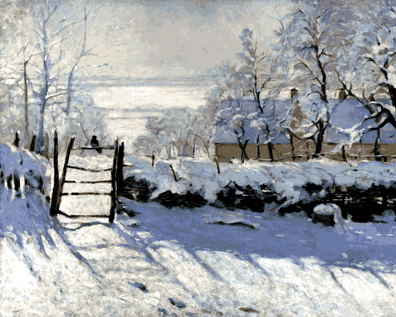 Claude Monet PD (187) - The Magpie - Van-Go Paint-By-Number Kit