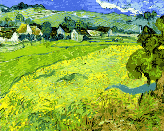 Vincent Van Gogh PD (188) - View of Vessenots Near Auvers - Van-Go Paint-By-Number Kit