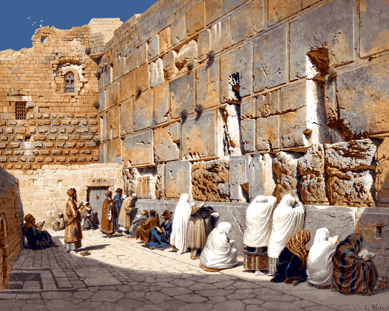 Jerusalem Collection PD (18) - The Wailing Wall - Van-Go Paint-By-Number Kit