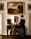 Cello Collection (18) - Interior with woman and cello by Carl Holsøe - Van-Go Paint-By-Number Kit