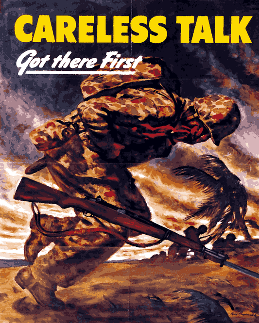 WW2 Collection PD (18) - Careless talk got there first - Van-Go Paint-By-Number Kit