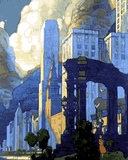 Vintage Travel Poster Collection (18) - Chicago - Van-Go Paint-By-Number Kit