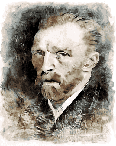 Vincent Van Gogh OD (191) - Self-Portrait - Van-Go Paint-By-Number Kit