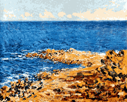 Claude Monet PD (191) - The Mediterranean at Antibes - Van-Go Paint-By-Number Kit