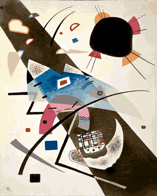 Wassily kandinsky Collection PD (1) - Two Black Spots - Van-Go Paint-By-Number Kit