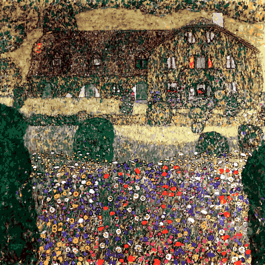 Gustav Klimt Collection PD (1) - A Forester's house in Weissenbach I - Van-Go Paint-By-Number Kit