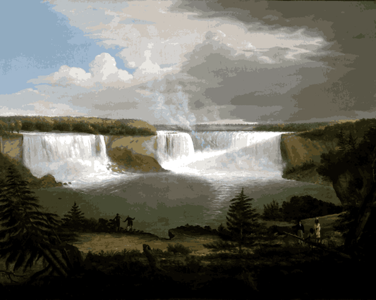 Niagara Falls Collection PD (1) - A General View of the Falls of Niagara by Alvan Fisher -  Van-Go Paint-By-Number Kit