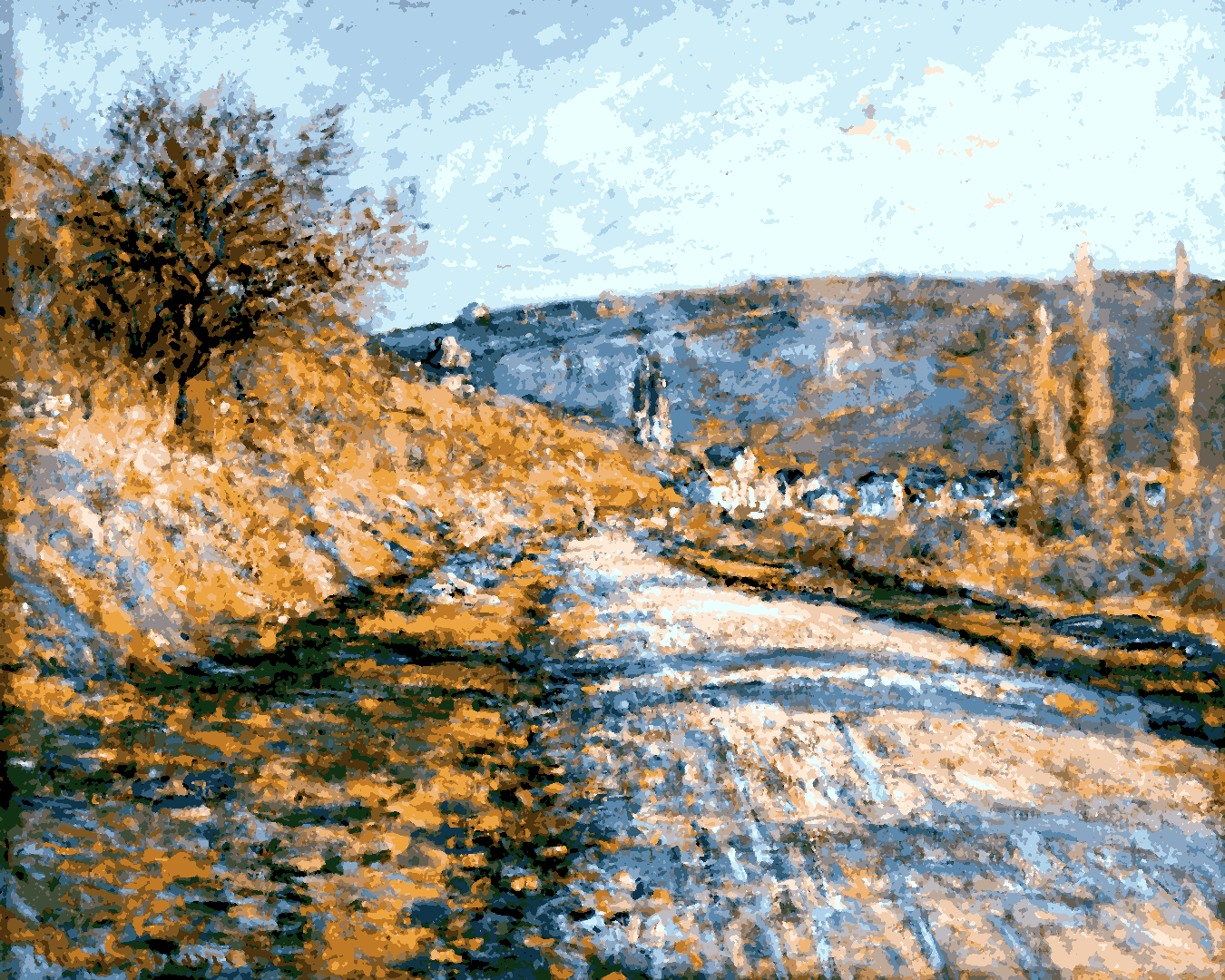 Claude Monet PD (200) - The Road to Vétheuil - Van-Go Paint-By-Number Kit