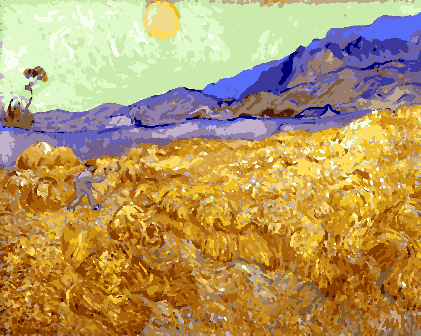 Vincent Van Gogh PD (200) - Wheatfield with a reaper - Van-Go Paint-By-Number Kit