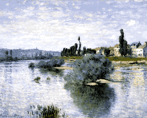 Claude Monet OD (203) - The Seine at Lavacourt - Van-Go Paint-By-Number Kit