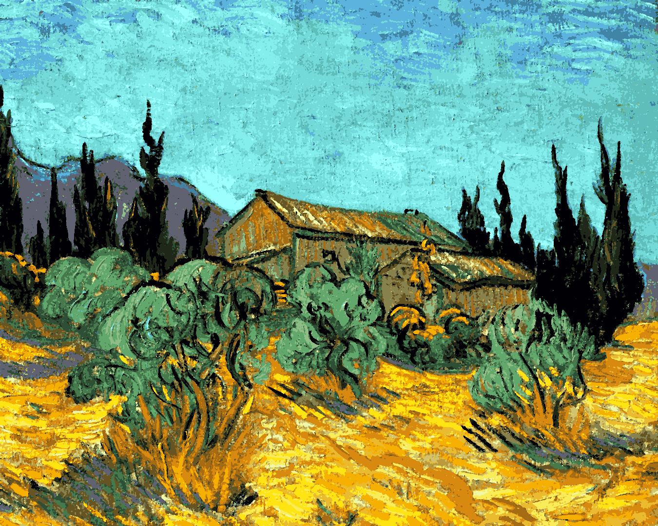 Vincent Van Gogh PD (204) - Wooden Sheds - Van-Go Paint-By-Number Kit