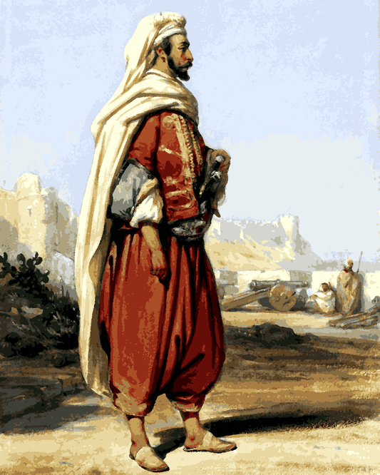 Morocco Collection PD (20) - A Moroccan Amir by Auguste Delacroix - Van-Go Paint-By-Number Kit
