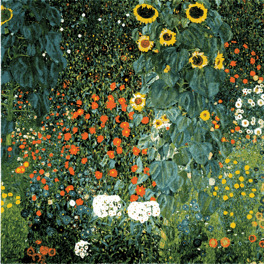 Gustav Klimt Collection PD (21) - Cottage garden with sunflowers - Van-Go Paint-By-Number Kit