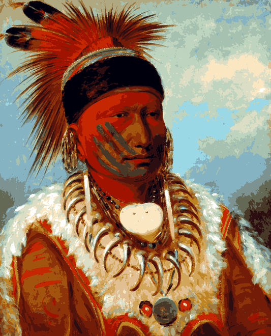 Native Americans Collection PD (21) - The White Cloud, Head Chief of the Iowas - Van-Go Paint-By-Number Kit