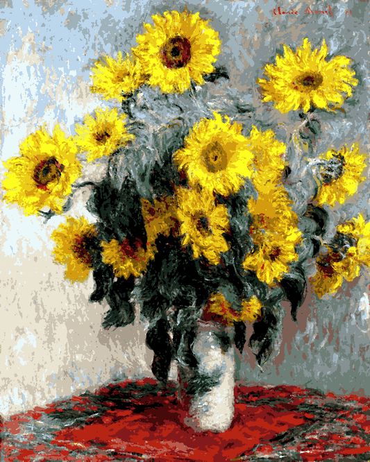Claude Monet PD (21) - Bouquet of Sunflowers - Van-Go Paint-By-Number Kit