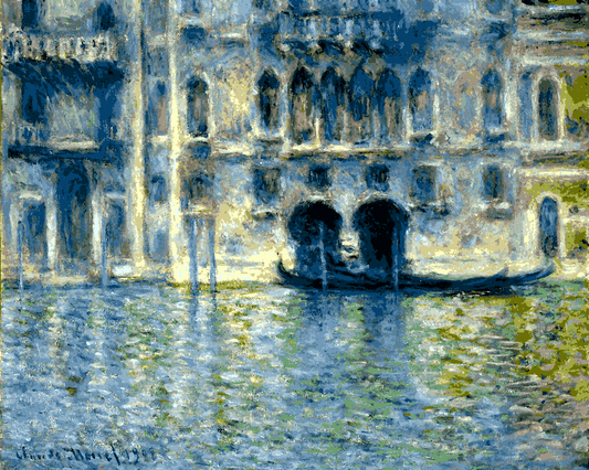 Venice, Italy Collection PD (21) - Palazzo da Mula by Claude Monet - Van-Go Paint-By-Number Kit