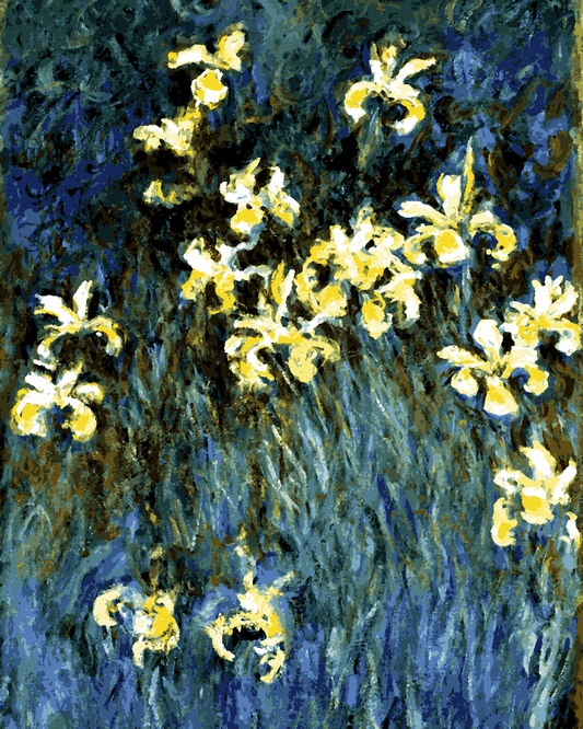 Claude Monet PD (229) - Yellow Irises - Van-Go Paint-By-Number Kit
