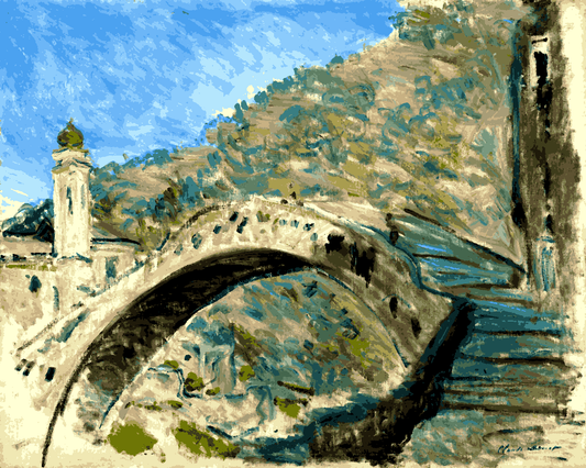 Claude Monet PD (22) - Bridge at Dolceacqua - Van-Go Paint-By-Number Kit