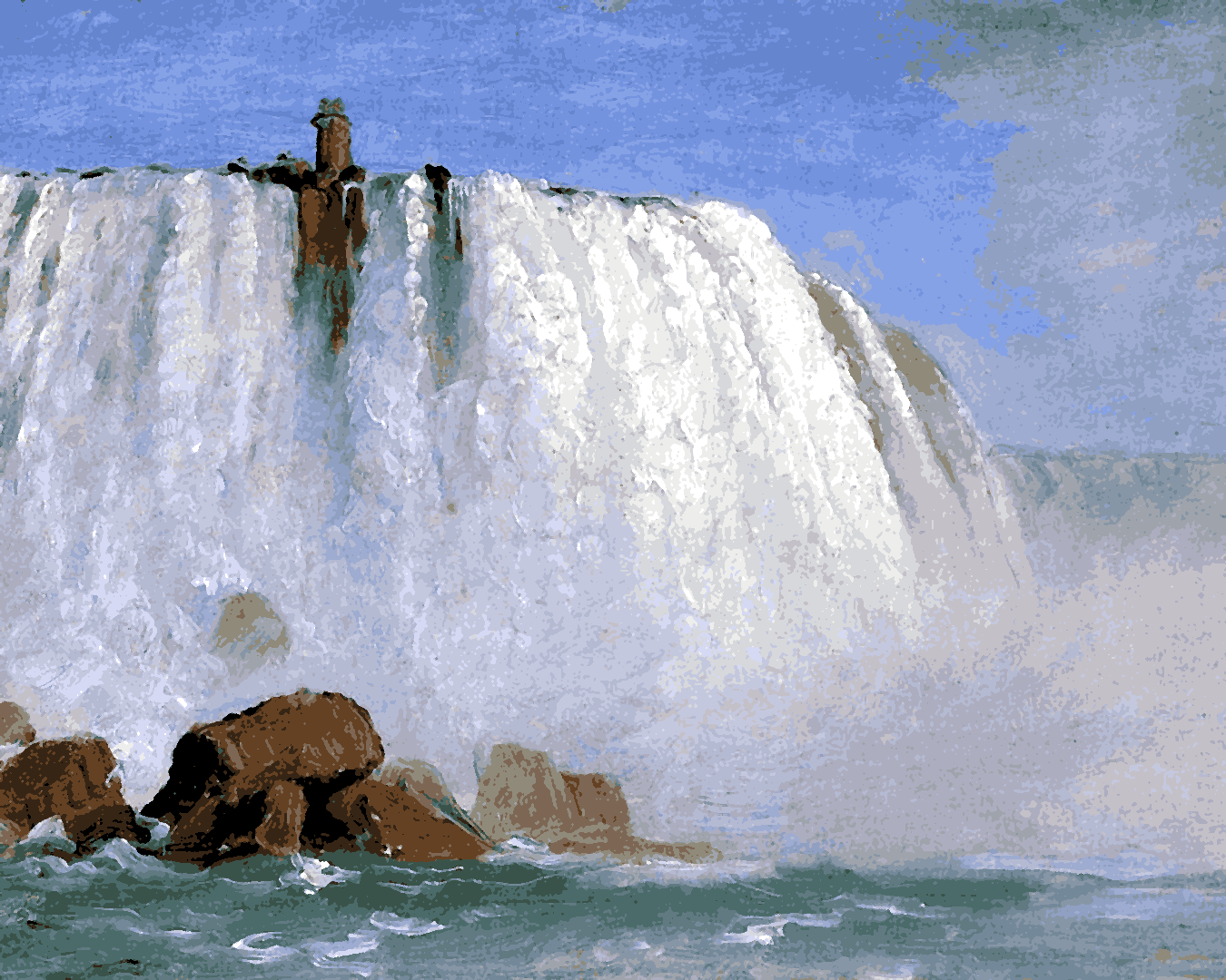 Niagara Falls Collection PD (22) - Under Niagara by Frederic Edwin Church - Van-Go Paint-By-Number Kit
