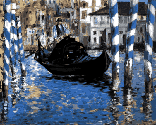 Venice, Italy Collection PD (22) - The grand canal by Édouard Manet - Van-Go Paint-By-Number Kit