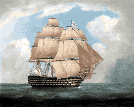 Sailing Ships Collection PD (23) - H.M.S. 'Victory' in full sail - Van-Go Paint-By-Number Kit