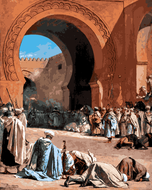 Morocco Collection PD (23) - The King of Morocco Leaving to Receive a European Ambassador - Van-Go Paint-By-Number Kit