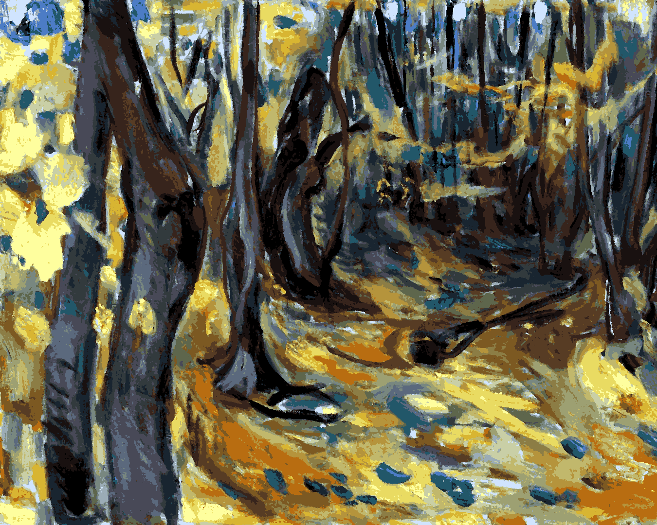 Edvard Munch Collection PD (23) - Elm Forest in Autumn - Van-Go Paint-By-Number Kit