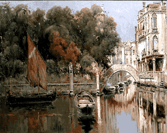 Venice, Italy Collection PD (25) - Enchanting Venice  by Antonio Reyna Manescau - Van-Go Paint-By-Number Kit