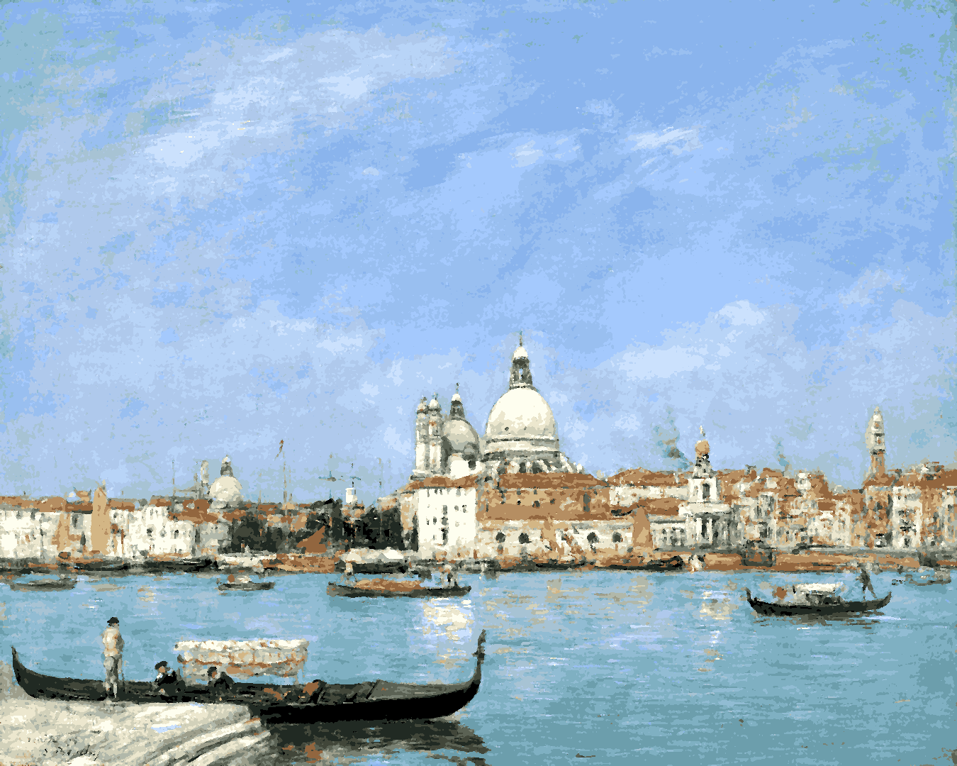 Venice, Italy Collection PD (26) - by Eugène Louis Boudin - Van-Go Paint-By-Number Kit