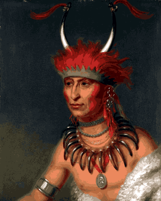 Native Americans Collection PD (27) - Oto Half Chief - Van-Go Paint-By-Number Kit